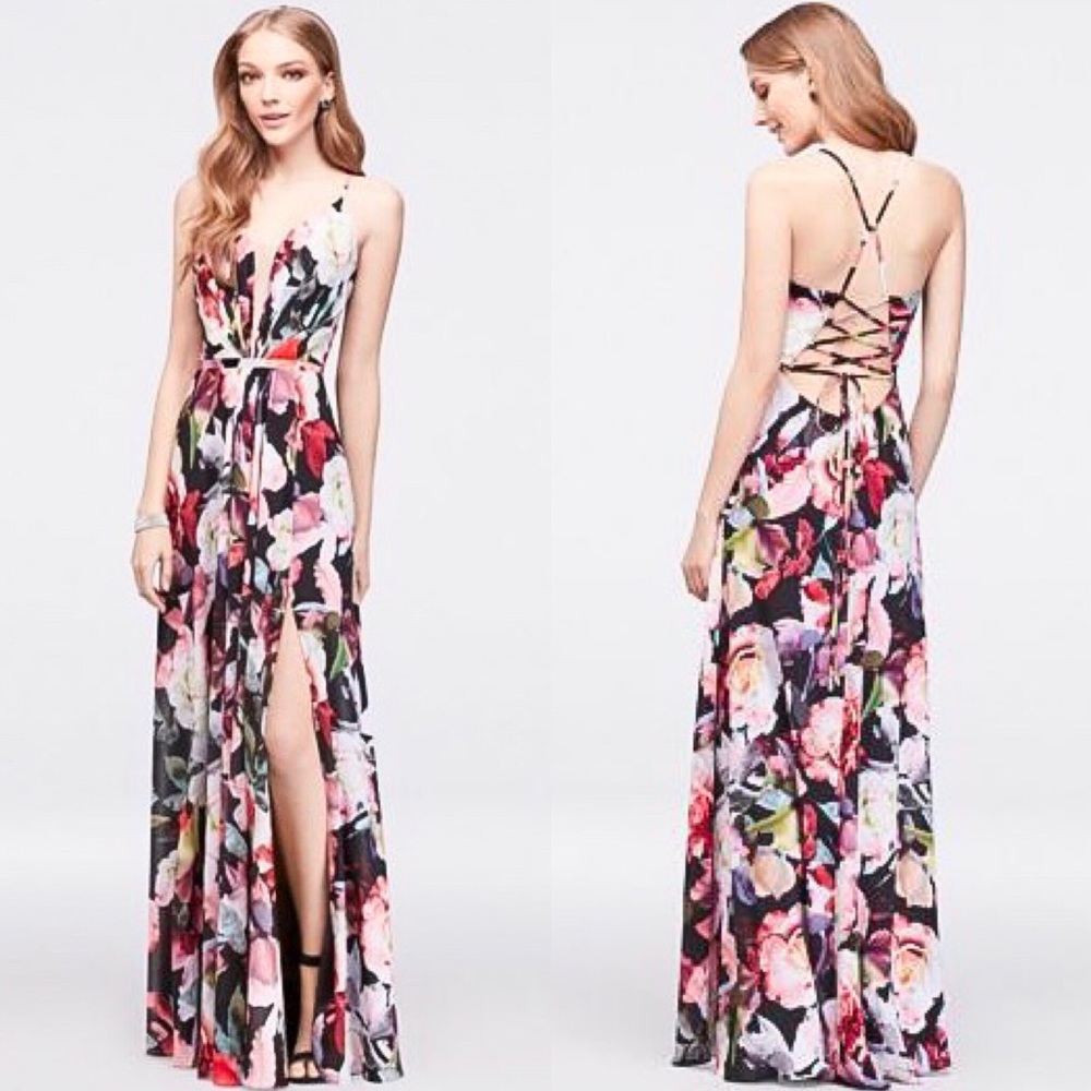 ✨SEXY FLORAL CHIFFON GOWN